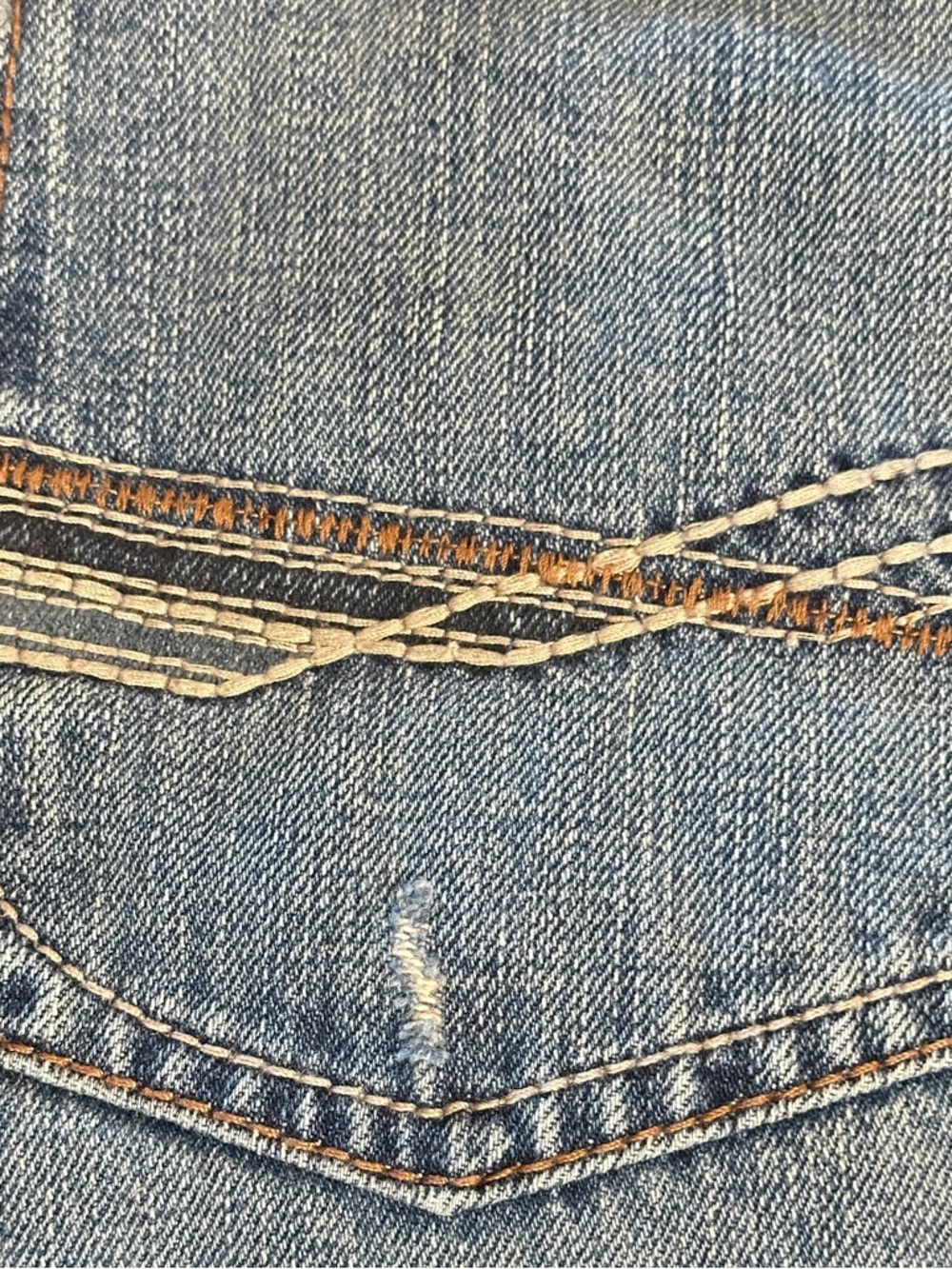Ariat Men's Blue Bootcut Jeans Light Wash Tag Size 40x34 Measures 40x33 - Picture 12 of 16